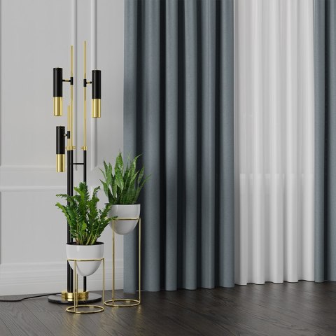 RUFUS Tkanina dekoracyjna dwustronna, wysokość 320cm, kolor 675 szaroniebieski TD0017/TDP/675/000320/1