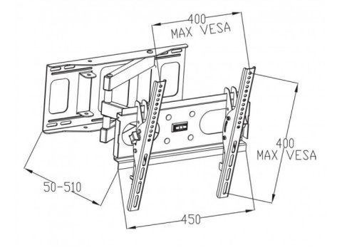 ART UCHWYT LCD AR-77 23-46'' 35KG PION/POZIOM