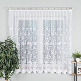 Firanka żakardowa na metry 910007 wysokość 180 cm kolor biały