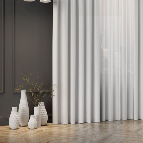 GRETA Tkanina dekoracyjna typu blackout, wysokość 320cm, kolor 001 biały 004204/TDP/001/000320/1