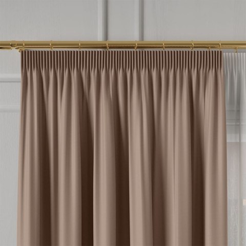 GRETA Tkanina dekoracyjna typu blackout, wysokość 320cm, kolor 007 jasny brązowy 004204/TDP/007/000320/1