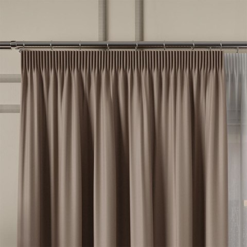 GRETA Tkanina dekoracyjna typu blackout, wysokość 320cm, kolor 008 brązowy 004204/TDP/008/000320/1