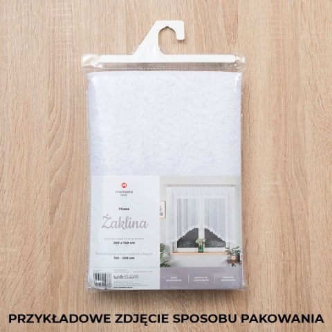 Gotowa Firanka żakardowa ŻAKLINA 330x160cm, kolor biały