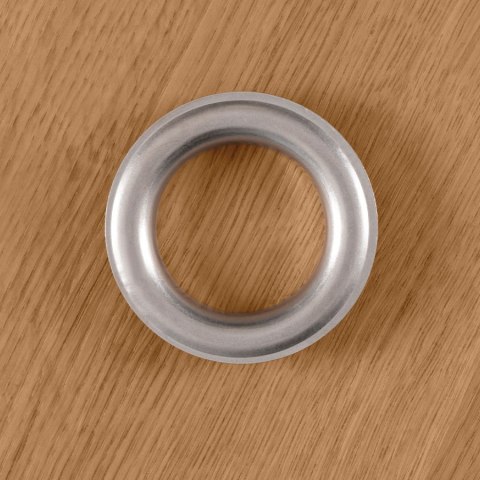 Przelotka metalowa, wysoki kołnierz LN, śr wew 40mm zewn. 62mm, kolor chrom satyna 021 PRZELO/MET/021/040011/1