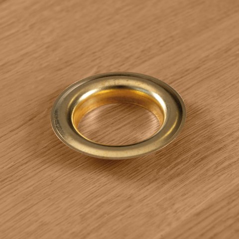 Przelotka metalowa, wysoki kołnierz LN, śr wew 40mm zewn. 62mm, kolor złoto 030 PRZELO/MET/030/040011/1