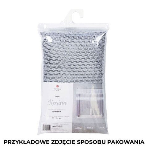 KORINO Firanka żakardowa gotowa, szerokość 310 x wysokość 160cm, kolor 001 biały 018601/FBL/001/310160/1