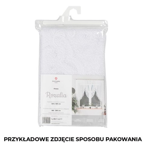 ROZALIA Firanka żakardowa gotowa, szerokość 250 x wysokość 120cm, kolor 001 biały 019370/FBL/001/250120/1