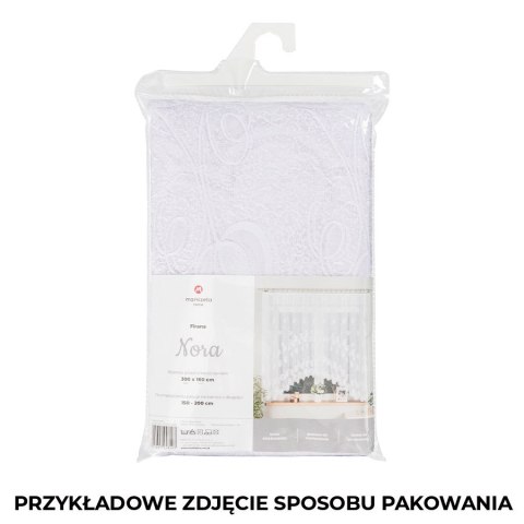 Gotowa Firanka żakardowa NORA 300x130cm kolor biały