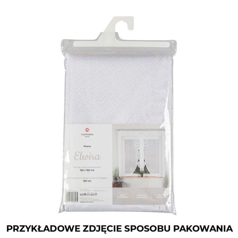 ELWIRA Firanka żakardowa gotowa, szerokość 160 x wysokość 160cm, kolor 001 biały 019395/FBL/001/160160/1