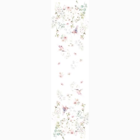 POLINA Bieżnik MILAS obszyty listwą, 38x160cm, kolor 001 różowy P00128/KSP/L01/038160/1