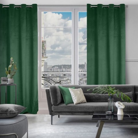 ZASŁONA GOTOWA D91 ROSA 140X250 CM CIEMNOZIELONY