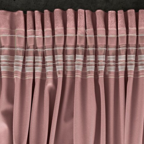 ZASŁONA GOTOWA D91 ROSA NA TAŚMIE CIEMNORÓŻOWY
