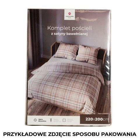 SAVANA Komplet pościeli z satyny bawełnianej 160x200cm 100053/SAT/000/160200/1