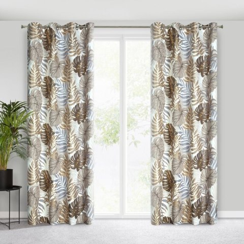 ZASŁONA GOTOWA D91 KORFU 140X250 CM BRĄZOWY