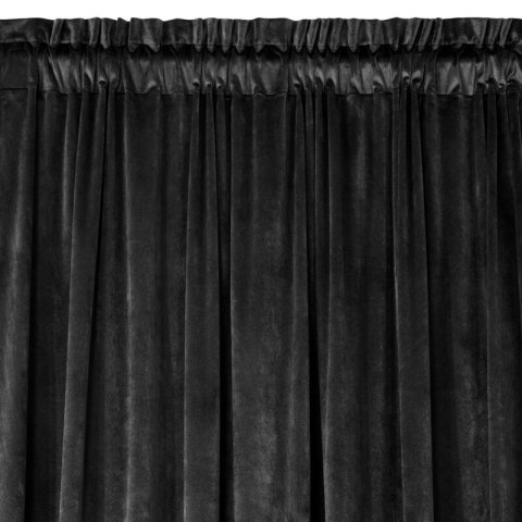 ZASŁONA GOTOWA D91 ROSA NA TAŚMIE CZARNY