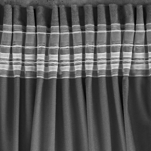 ZASŁONA GOTOWA D91 ROSA NA TAŚMIE CZARNY