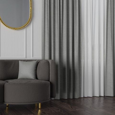 MANUEL Tkanina dekoracyjna, wysokość 300cm, kolor 791 jasny szary TD0016/TDP/791/000300/1