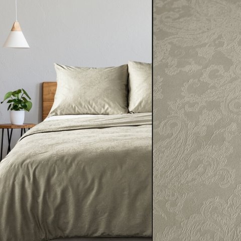 KOMPLET POŚCIELI DAMASK 07 220X200 CM, 2 SZT. 70X80 CM BEŻOWY