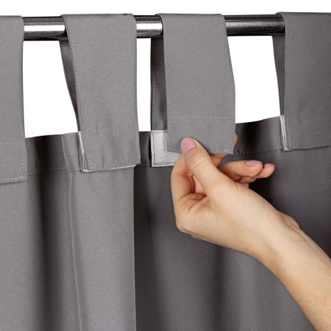 ZASŁONA GOTOWA GARDEN NA SZELKACH 155X220 CM STALOWY