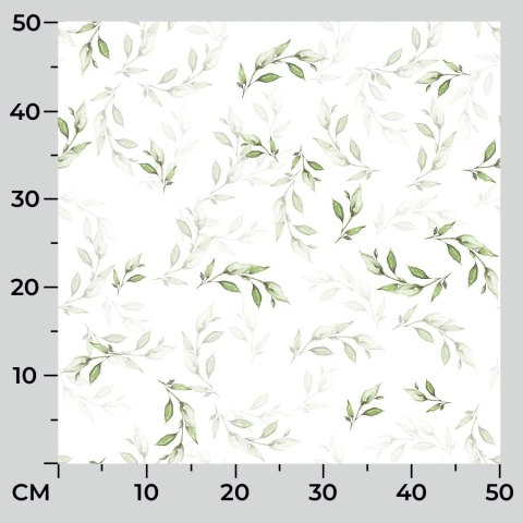 WIOSENNE LISTKI Tkanina dekoracyjna OXFORD WODOODPORNY, szerokość 145cm, kolor 002 zielony D00210/OXW/002/145000/1