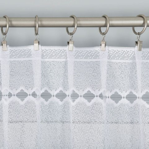 FILOMENA Firanka żakardowa odpasowana, szerokość 270 x wysokość 120cm, kolor 001 biały 018669/FOL/001/000121/1