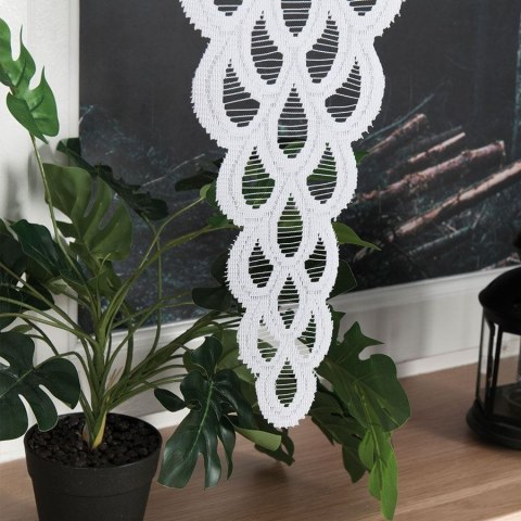 ERYKA Firanka żakardowa odpasowana, szerokość 160 x wysokość 160cm, kolor 001 biały 019371/FOL/001/000161/1