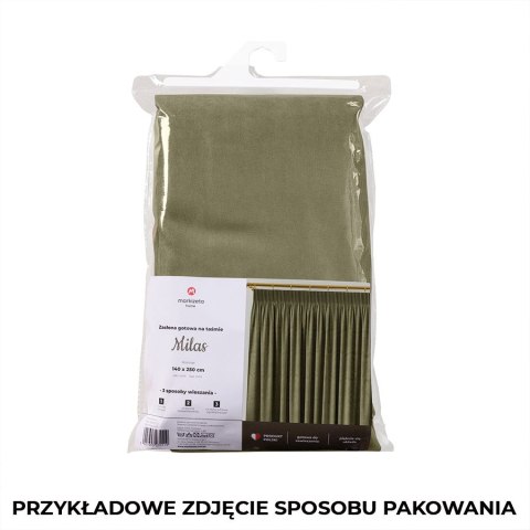 MILAS Zasłona gotowa na taśmie, szerokość 140 x wysokość 250cm, kolor 463 pastelowy niebieski MILAS0/ZGT/463/140250/1