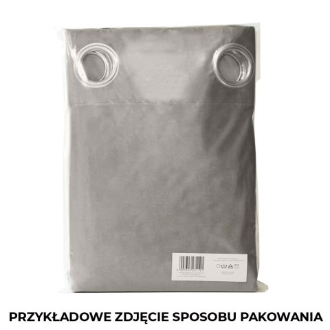 MILAS SOFT Zasłona gotowa na przelotkach, szerokość 140cm x wysokość 250cm, kolor 037 ciemny niebieski MILAS1/ZGP/037/140250/1