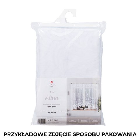 SONIA Firanka żakardowa gotowa, szerokość 350 x wysokość 160cm, kolor 001 biały 092918/FBL/001/350160/1