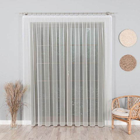 Firanka grecki tiul z ołowianką, wysokość 320cm, kolor 012 kremowy 000885/OLO/012/000320/1