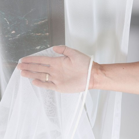 Firanka grecki tiul z ołowianką, wysokość 320cm, kolor 012 kremowy 000885/OLO/012/000320/1