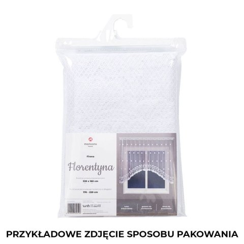 FLORENTYNA Firanka żakardowa gotowa, szerokość 200 x wysokość 250cm, kolor 001 biały 004421/FBL/001/200250/1