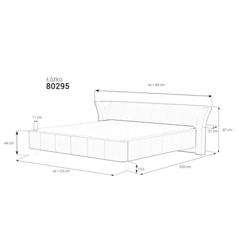 Łóżko tapicerowane 80295 140x200 cm