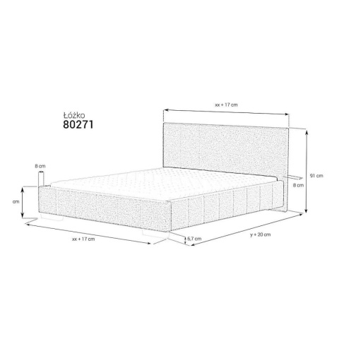 Łóżko tapicerowane 80271 90x200 cm