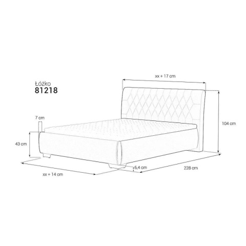 Łóżko tapicerowane 81218 80x200 cm