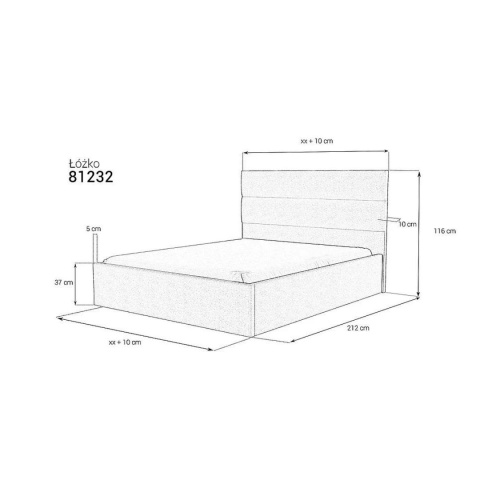 Łóżko tapicerowane 81232 90x200 cm