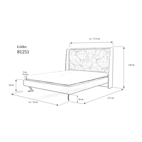 Łóżko tapicerowane 81251 80x200 cm