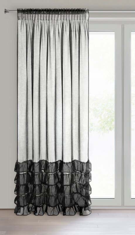 FIRANA GOTOWA DANI 1 NA TAŚMIE 140 X 270 CM CZARNY