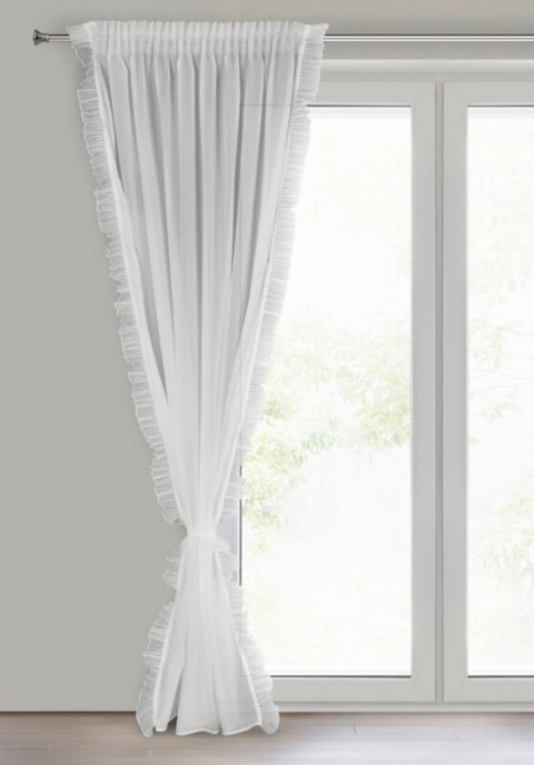 FIRANA GOTOWA KAREN NA TAŚMIE 140 X 270 CM BIAŁY