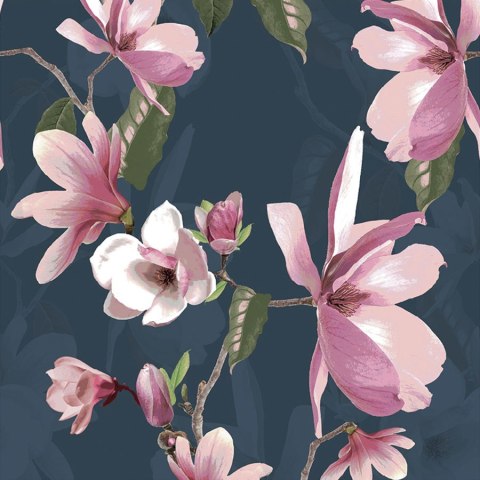 MAGNOLIA Tkanina dekoracyjna BLACKOUT, 145cm, kolor 002 ciemny granat D00247/BLC/002/145000/1