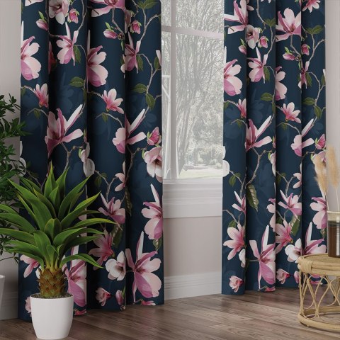 MAGNOLIA Tkanina dekoracyjna BLACKOUT, 145cm, kolor 002 ciemny granat D00247/BLC/002/145000/1