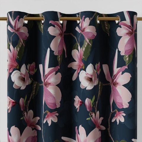 MAGNOLIA Tkanina dekoracyjna BLACKOUT, 145cm, kolor 002 ciemny granat D00247/BLC/002/145000/1