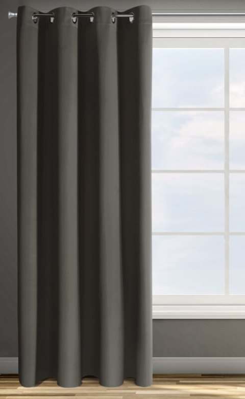 ZASŁONA GOTOWA D91 PARISA 140X250 CM GRAFITOWY