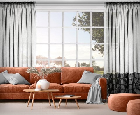 FIRANA GOTOWA DANI 1 NA TAŚMIE 140 X 250 CM CZARNY