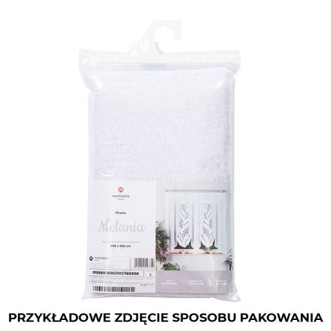 MELANIA Firanka żakardowa gotowa, szerokość 250 x wysokość 120cm, kolor 001 biały 019369/FBL/001/250120/1