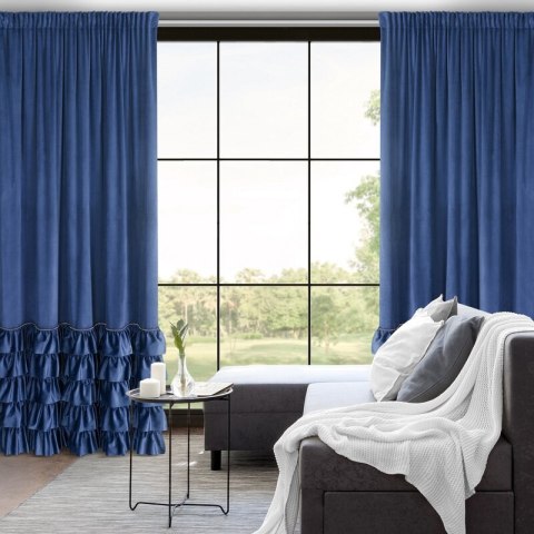 ZASŁONA GOTOWA CARLI NA TAŚMIE 140 X 250 CM GRANATOWY