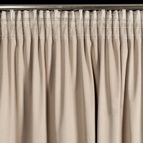 ZASŁONA GOTOWA CARLI NA TAŚMIE 140 X 270 CM BEŻOWY