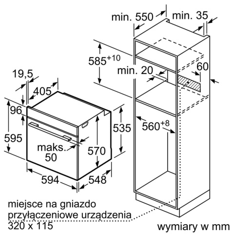 Piekarnik elektryczny Bosch Serie 4 HBA534EB0