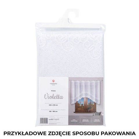 VIOLETTA Firanka żakardowa gotowa, szerokość 470 x wysokość 160cm, kolor 001 biały 001539/FBL/001/470160/1