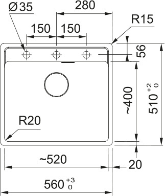 Zlewozmywak Maris MRG 610-52 kolor kamienny szary